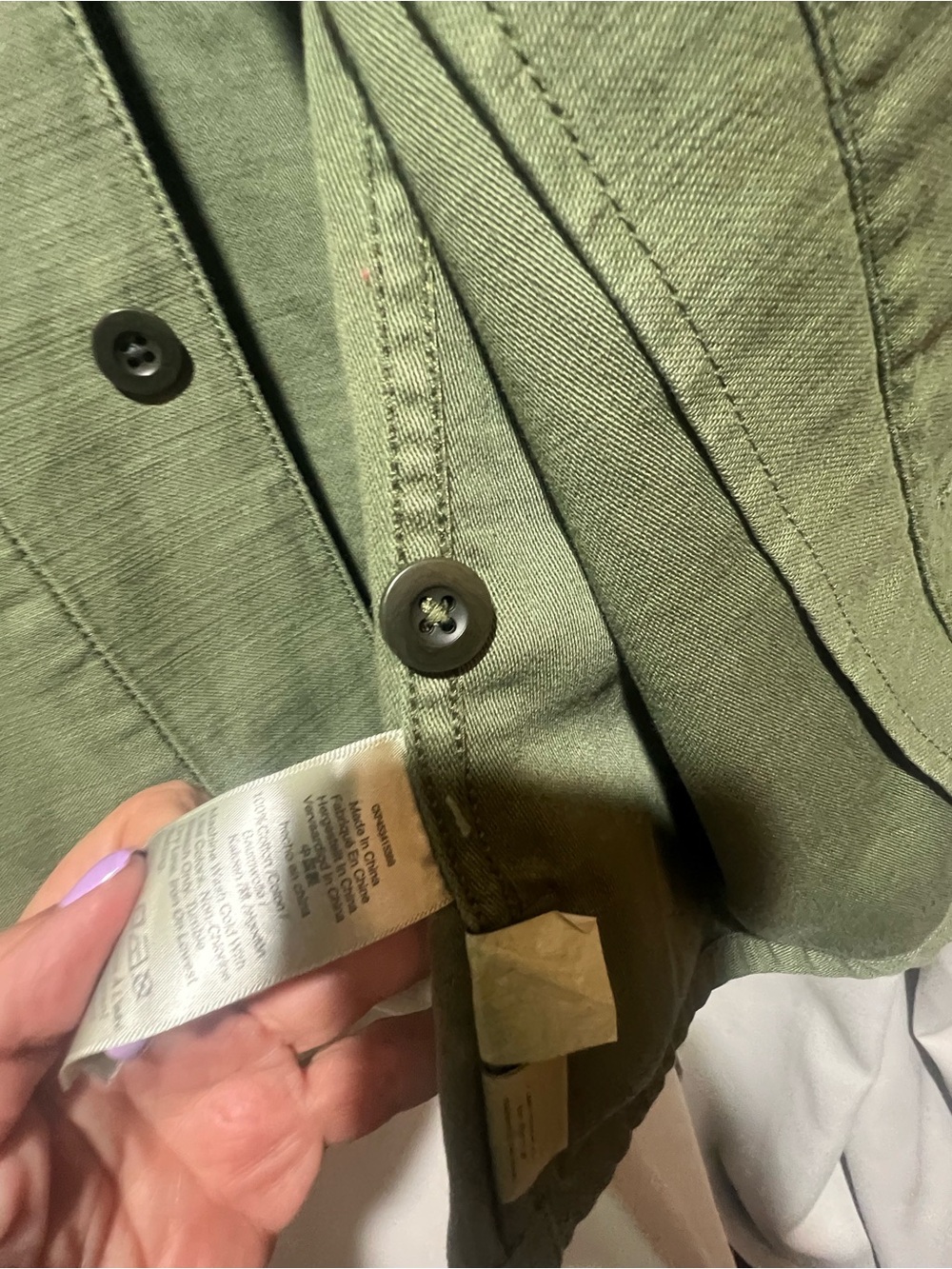 Madewell Olive Green Utility Jacket Women’s Size small Button Front Cotton Jacke - Picture 7 of 8